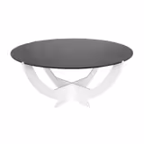 Octopus Buffet Riser Stand – Ø700 mm - White Powder-Coated Stainless Steel - Black Plexiglass - White Line