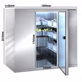RVS vriescel - 1800x2100mm - 5,13m³
