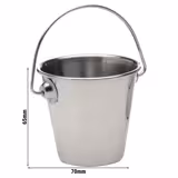 (6 stycken) Serverings- & såshink - SNACKHOLDER - Rostfritt stål - 0,15 liter - Ø 70 mm