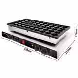 Commercial Waffle Maker - Single - Manual - 1.7kW - Shape: Poffertjes - Ø 42mm - for 50 pieces - plates with Teflon coating