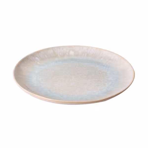 (6 pcs) LIGHT BLUE SEA | Plate - flat - Stoneware - Ø225mm - Blue