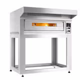 Electric Deck Pizza Oven - Single Deck - 9 - Ø 33cm (13") - Mechanical Controls - up to 400°C - incl. Hood & Base frame