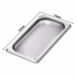 (6 bucăți) Recipiente din oțel inoxidabil GN 1/3 - Înălțime: 20mm