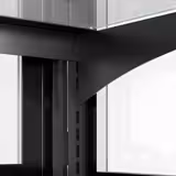 Koelvitrine Helsinki - 1200x800mm - 199 liter - kleur zwart - met 2 glazen deur(en) - met 4 legroosters