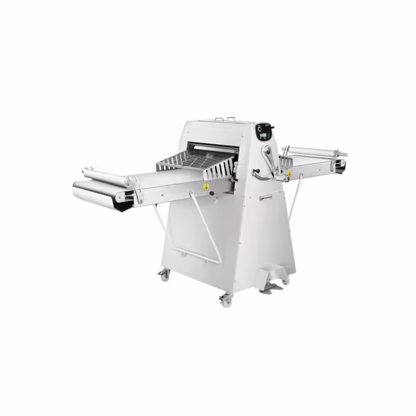 Bakkerij deeguitrolmachine met transportband - vloermodel - 500W - 2000mm transportband