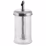 (6 unid) Dispensador de açúcar - Vidro - 320ml - Altura: 135mm - com tubo doseador