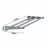 Tray slide KOPENHAGEN - Stainless steel - 1120mm - Length: 1125mm - for BVI800 & BVI800-3