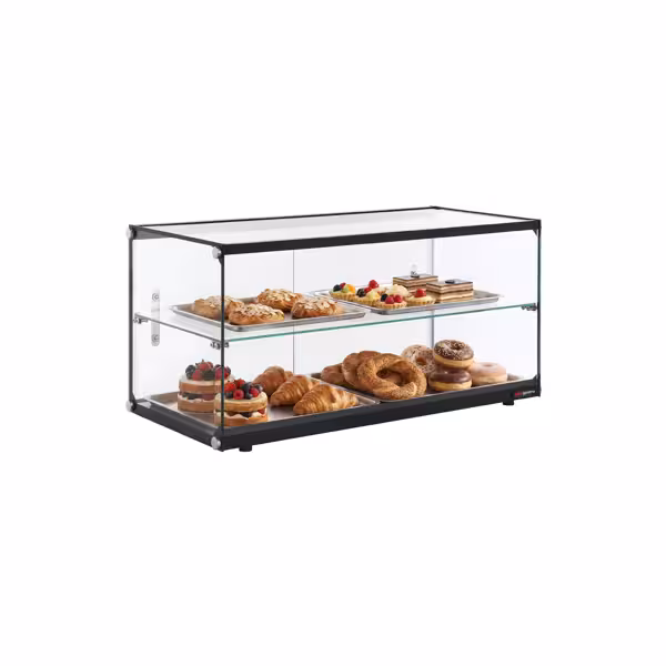 Aufsatzvitrine - ungekühlt - aus gehärtetem Glas - 850mm