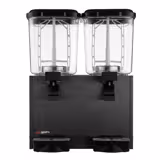 Commercial Cold Drinks Dispenser - 2x polycarbonate tanks with tap & paddle agitation - 2x 18 Litres - 600W - Black