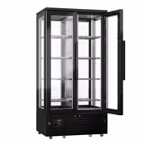 Panoramic Commercial Wine Fridge - Stainless Steel - Single Zone - 450L - max. 128 bottles