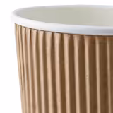 (500 Stück) Coffee to go Pappbecher - geriffelt - 200ml - Ø 80mm - Braun - innen Weiß