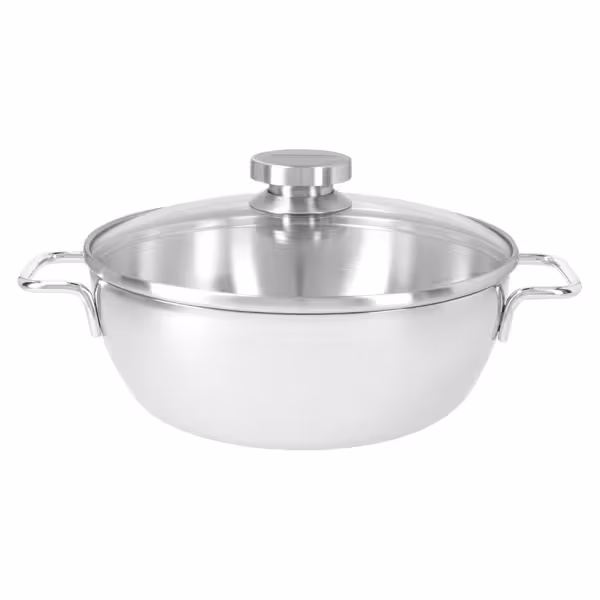 DEMEYERE | APOLLO 7 - Conische sauteerpan met glazen deksel - Ø 240mm - RVS