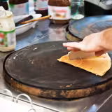 Saladette - 1210x700mm - 1 deur + 2 lades - voor 9x GN 1/6 - incl. crêpesapparaat, deegverdeler & houten spatel