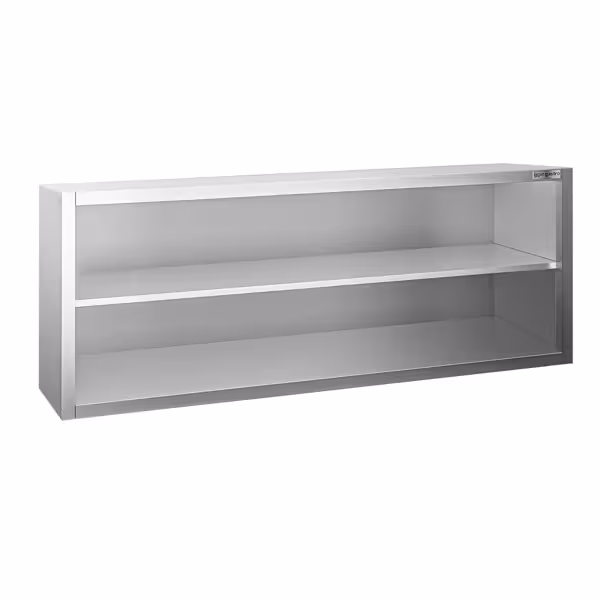 Duvar Dolabı - Paslanmaz Çelik PREMIUM - 1800X400mm - Menteşesiz Kapı - Yükseklik 650mm