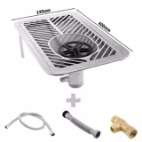 Countertop Bar Glass Rinser with Drip Tray – 400×240×127 mm - G3/8" - Siphon + Strainer + Hose