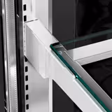 Vitrine de comptoir réfrigérée - 370L - 810mm - Double vitrage - portes coulissantes vitrées arrière - Noir