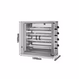 Gas Hähnchengrill - 21 kW - mit 4 Spießen für bis zu 24 Hähnchen