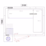 Kit rayonnage en aluminium - En angle (L) - Profondeur:460mm - Capacité de charge:600kg