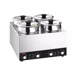 Bain-marie - hotpot - 14 litres - 600 watts - 4 cuves de 3,5 litres chacune