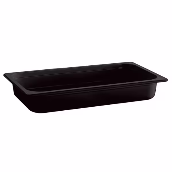 (6 buc) Vas GN din melamină ECO - GN 1/1 - negru - 10,6 L - Înălțime: 100 mm