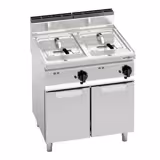 Dubbel elektrisk fritös - 18+18 liter - 27 kW - med avtappningskran