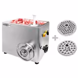 Lihamylly 22 - ruostumaton teräs - 680 kg/h - 1,1 kW - peruutustoiminto - reikälevy 4,5 mm