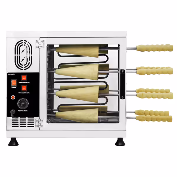 Kürtőskalács grill PREMIUM - Elektrisch - 3,5 kW - incl. 16 conische bakrollen