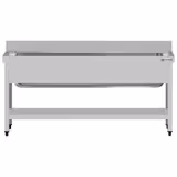 Stainless Steel Commercial Sink Unit ECO - 1600x600mm - with Undershelf & Single Bowl - with Upstand