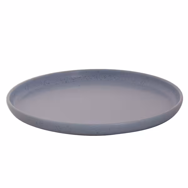 (6 stuks) SANDY LOAM - bord - plat - rond - steengoed - Ø280mm - blauw