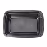 (300 pieces) Reusable bowl - polypropylene - 1000ml - rectangular - black