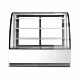 Commercial cake display fridge - 524L - 1500mm - Double glazing - with 3 glass shelves - rear sliding doors