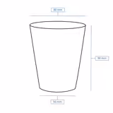 (1000 pieces) Paper cup - 200ml - 8 oz - Ø 80mm - Brown