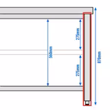 Pata - para todos los modelos Mesas de trabajo ATK - compatible con fondos 800mm - acero inoxidable