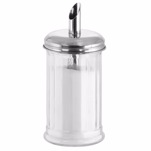 (6 peças) Distribuidor de açúcar - vidro - 320 ml - com tubo doseador