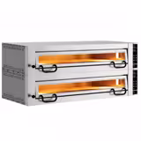 Electric Deck Pizza Oven - Twin Deck - Refractory Stone Deck - 9+9 - Ø 34cm (13.4") - Touchscreen Controls