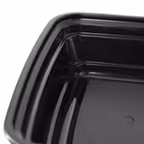 (300 шт.) Багаторазова миска - поліпропіленова - 450 мл - прямокутна - чорна