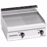 شواية مسطّحة كهربائية تجارية - 9,60 kW - أملس ومُضلّع - مساحة الشواء: 795x500mm