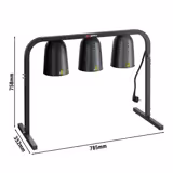 Buffet Infrared Heat Lamp - Height-adjustable - 750W - E27 - Matt Black