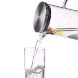 (6 st) Karaff Set - 1,5 l - Glas - lock med sil