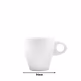 (6 pcs) SELTMANN WEIDEN | Latte Coffee Cups – Porcelain – 380 ml – White – BLUES Series – High-gloss – Extra robust