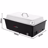 Chafing dish elétrico - GN 1/1 - com tampa - Preto
