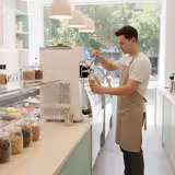 Mașină de înghețată soft - 16 litri/h - 1,15 kW - Touch - Aparat de masă