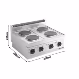 Electric Boiling Top - 8kW - 4 plates
