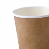 (1000 unidades) Copo de papel - 200ml - 8 oz - Ø 80mm - castanho - interior branco