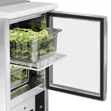 Saladette PREMIUM - 450mm - 1 porta in vetro - per 1x GN 1/1