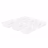(6 pcs) Polypropylene Gastronorm Container GN 1/3 - White - 3.6L - Depth: 100mm