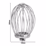 Planetary Mixer Whisk Wire Whip Attachment – AISI 304 Stainless Steel - CE Marked - Fits PRMF12-HS