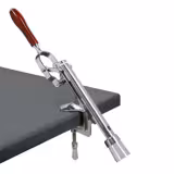 FUCHS | Wine bottle uncorking device with table attachment - chrome-plated