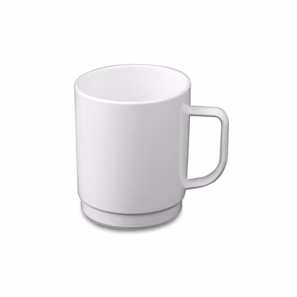 (50 sztuk) Filiżanki do herbaty/kawy z poliwęglanu – 250 ml – białe