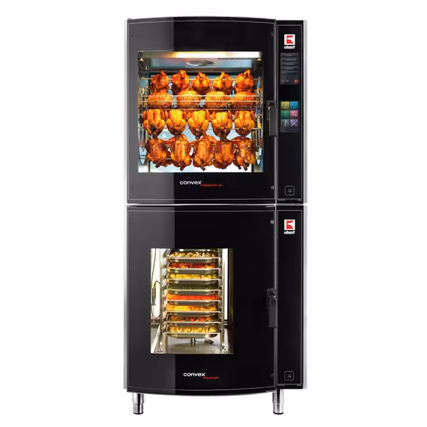 UBERT Dönen piliç ızgara - CONVEX® kombi fırın dahil 8x GN 1/1